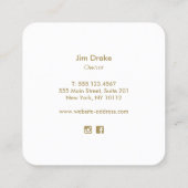 Carte de visite du logo Blue Watercolor Ocean Wave (Dos)