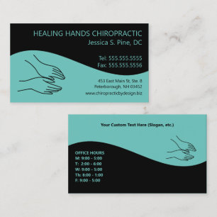 Carte de visite du Logo Chiropractor de Swirl Hand