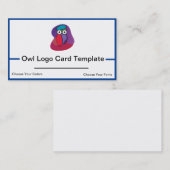 Carte de visite du logo Chouette colorée (Devant / Derrière)