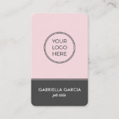 Carte de visite du logo commercial moderne rose Gr (Devant)