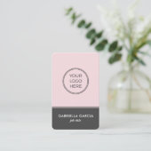 Carte de visite du logo commercial moderne rose Gr (Debout devant)