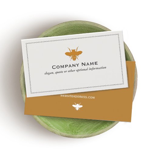 Carte de visite du logo d'abeille