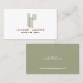 Carte de visite du logo de boîte du milieu du sièc (Devant / Derrière)