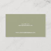 Carte de visite du logo de boîte du milieu du sièc (Dos)