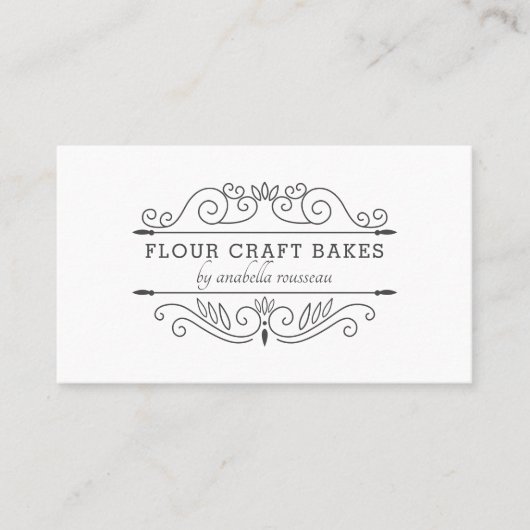 Carte de visite du logo de boulangerie-cadre Baker (Devant)