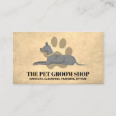 Carte de visite du logo de chien (Devant)