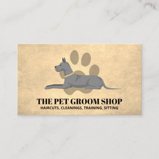 Carte de visite du logo de chien (Devant)