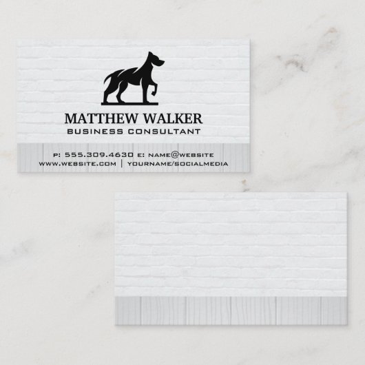 Carte de visite du logo de chien (Devant / Derrière)