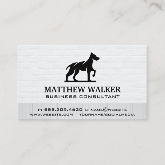 Carte de visite du logo de chien (Devant)