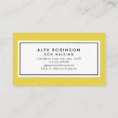 Carte de visite du logo de chien empreinte de patt (Dos)