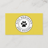 Carte de visite du logo de chien empreinte de patt (Devant)