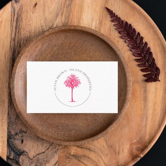 Carte de visite du logo de Fuschia Palm Tree