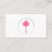 Carte de visite du logo de Fuschia Palm Tree (Devant)
