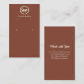 Carte de visite du logo de la bijouterie rétro rou (Devant / Derrière)