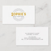 Carte de visite du logo de la boulangerie Gold Whi (Devant / Derrière)