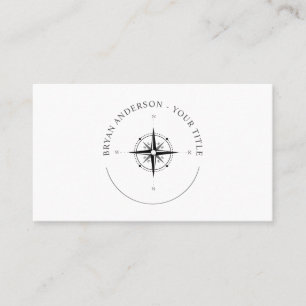 Carte de visite du logo de la boussole marine