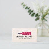 Carte de visite du logo de la bouteille à vin (Debout devant)