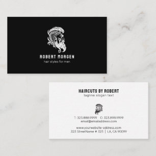 Carte de visite du logo de la coupe de cheveux de 