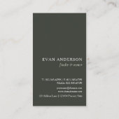 Carte de visite du logo de la forêt de pins d'aqua (Dos)