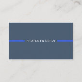 Carte de visite du logo de la ligne bleue fine de  (Dos)