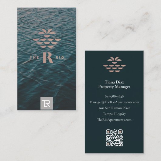 Carte de visite du logo de la marine (Devant / Derrière)