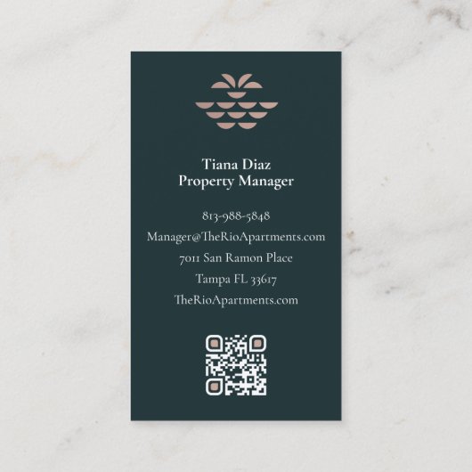 Carte de visite du logo de la marine (Dos)