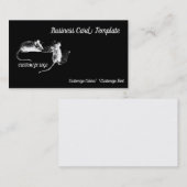 Carte de visite du logo de la souris à manger du f (Devant / Derrière)