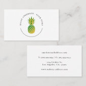 Carte de visite du logo de l'ananas (Devant / Derrière)