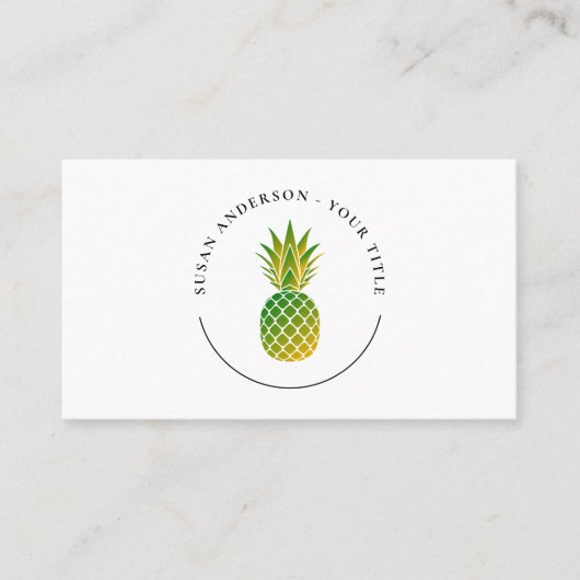 Carte de visite du logo de l'ananas (Devant)
