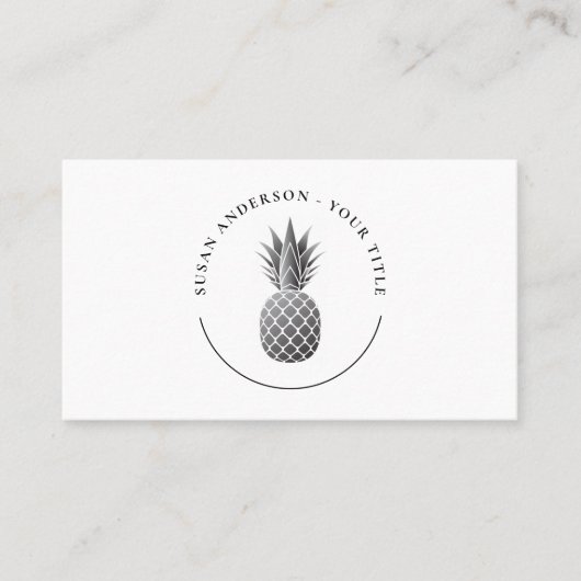 Carte de visite du logo de l'ananas (Devant)