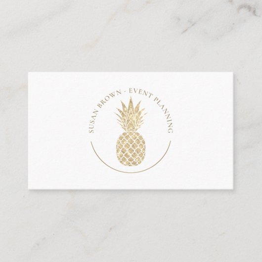 Carte de visite du logo de l'ananas Faux Parties s (Devant)