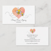 Carte de visite du logo de l'apiculteur de l'abeil (Devant / Derrière)