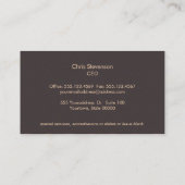 Carte de visite du logo de l'arborescence (Dos)