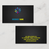 Carte de visite du logo de l'effet de fibre de car (Devant / Derrière)