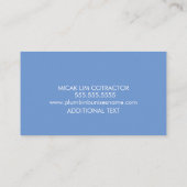 Carte de visite du logo de l'entrepreneur de la pl (Dos)