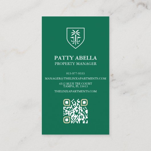 Carte de visite du logo de l'image de démarrage (Dos)