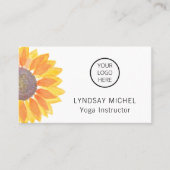 Carte de visite du logo de l'instructeur de Yoga d (Devant)