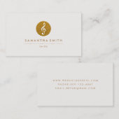 Carte de visite du logo de note musicale Parties s (Devant / Derrière)