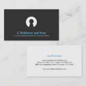 Carte de visite du logo de trou de clé (Devant / Derrière)