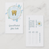 Carte de visite du logo Dentist or Tooth (Devant / Derrière)