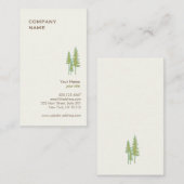 Carte de visite du logo des arbres verts (Devant / Derrière)