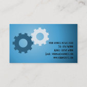 Carte de visite du logo des engrenages (Dos)