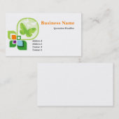 Carte de visite du logo des papillons verts (Devant / Derrière)