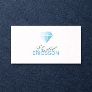 Carte de visite du logo Diamond bleu