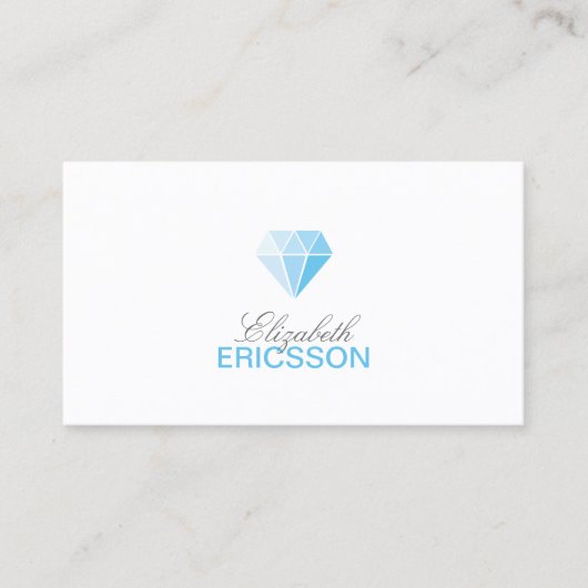 Carte de visite du logo Diamond bleu (Devant)