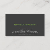 Carte de visite du logo d'oiseau en vol (bleu/vert (Dos)