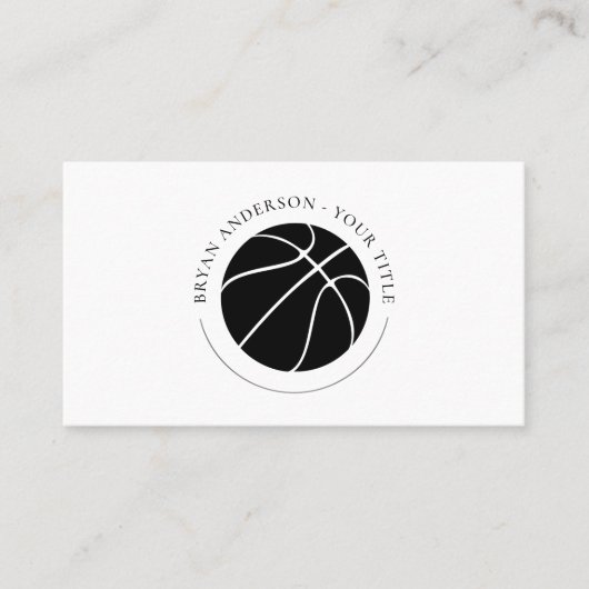 Carte de visite du logo du basket-ball (Devant)