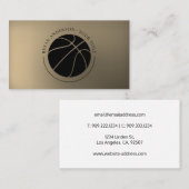 Carte de visite du logo du basket-ball (Devant / Derrière)