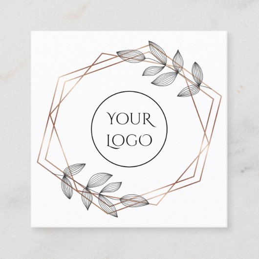 carte de visite du logo du cadre géométrique du fe (Devant)