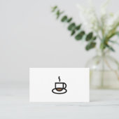 Carte de visite du logo du café - Personnalisable (Debout devant)